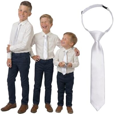 DonDon Stropdas voor kinderen, jongens, voorgebonden en verstelbaar, met clip, 3 lengtes, peuters, kinderen en jongeren, voor bruiloften, doopfeesten, eerste schooldag en communie 38 cm 135 - 150 cm de taille (9 - 12 ans) DonDon Stropdas voor kinderen, jongens, voorgebonden en verstelbaar, met clip, 3 lengtes, peuters, kinderen en jongeren, voor bruiloften, doopfeesten, eerste schooldag en communie 38 cm 135 - 150 cm de taille (9 - 12 ans)