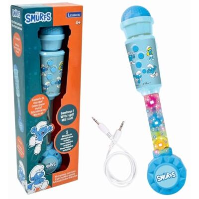 Lexibook , Les Smurfen, lichtgevende microfoon voor kinderen, muziekspel, geïntegreerde luidspreker, lichteffecten, AUX-in-aansluiting, blauw, MIC90SF Lexibook , Les Smurfen, lichtgevende microfoon voor kinderen, muziekspel, geïntegreerde luidspreker, lichteffecten, AUX-in-aansluiting, blauw, MIC90SF