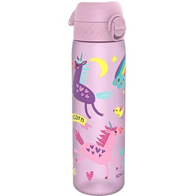 Ion8 Drinkfles, 500 ml, lekvrij, gemakkelijk te openen, veilige vergrendeling, vaatwasmachinebestendig, BPA-vrij, draaggreep, past in bekerhouders, gemakkelijk te reinigen, lila eenhoorns Ion8 Drinkfles, 500 ml, lekvrij, gemakkelijk te openen, veilige vergrendeling, vaatwasmachinebestendig, BPA-vrij, draaggreep, past in bekerhouders, gemakkelijk te reinigen, lila eenhoorns