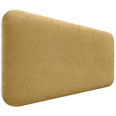 DHOME Gestoffeerd hoofdeinde, glad, afgerond, van gladde stof, voor muur, akoestisch, absorberend, voor slaapkamer (mosterd, 105 cm) DHOME Gestoffeerd hoofdeinde, glad, afgerond, van gladde stof, voor muur, akoestisch, absorberend, voor slaapkamer (mosterd, 105 cm)