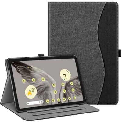 FINTIE Hoes compatibel met Google Pixel 11 inch 2023 Tablet, multi-hoek beschermhoes met zak en potloodhouder, ondersteuning voor luidsprekerdock, grijs FINTIE Hoes compatibel met Google Pixel 11 inch 2023 Tablet, multi-hoek beschermhoes met zak en potloodhouder, ondersteuning voor luidsprekerdock, grijs