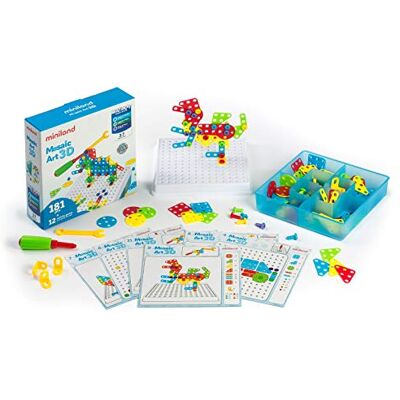 Miniland Koffer 97922, 180-delig, mozaïek, meerkleurig Miniland Koffer 97922, 180-delig, mozaïek, meerkleurig