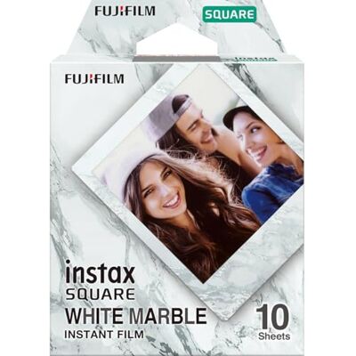 instax Instant film, vierkant, witte marmeren rand, 10 foto's, geschikt voor alle Square fotoapparaten en printers instax Instant film, vierkant, witte marmeren rand, 10 foto's, geschikt voor alle Square fotoapparaten en printers