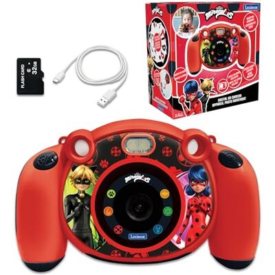 Lexibook Miraculous 4-in-1 kindercamera voor foto's, video, audio en games, inclusief 32GB SD-kaart DJ080MI Lexibook Miraculous 4-in-1 kindercamera voor foto's, video, audio en games, inclusief 32GB SD-kaart DJ080MI