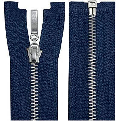 AERZETIX C64650 Set van 2 metalen ritssluitingen nr. 3 50 cm deelbaar chroom Decoratieve trekker Donkerblauwe kleur Net schuifregelaar Mercery Kleding Naaien AERZETIX C64650 Set van 2 metalen ritssluitingen nr. 3 50 cm deelbaar chroom Decoratieve trekker Donkerblauwe kleur Net schuifregelaar Mercery Kleding Naaien
