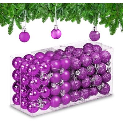 Relaxdays 96 stuks kerstballen, ondoorzichtig, glitter, hoogglans, kerstballen, hoogte 4 x 3 cm, kerstboomversiering, fuchsia Relaxdays 96 stuks kerstballen, ondoorzichtig, glitter, hoogglans, kerstballen, hoogte 4 x 3 cm, kerstboomversiering, fuchsia