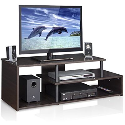 Furinno TV-beugel zonder gereedschap, hout, espresso/zwart, één maat, dicht, espresso/zwart, eenheidsmaat Furinno TV-beugel zonder gereedschap, hout, espresso/zwart, één maat, dicht, espresso/zwart, eenheidsmaat