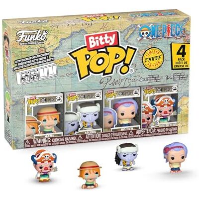 Funko Bitty Pop! One Piece Nami 4 stuks en een verrassingsminifiguur 2,2 cm (2,2 cm) om te verzamelen, stapelbaar displayrek inbegrepen, cadeau-idee, feestsokken, anime-fans Funko Bitty Pop! One Piece Nami 4 stuks en een verrassingsminifiguur 2,2 cm (2,2 cm) om te verzamelen, stapelbaar displayrek inbegrepen, cadeau-idee, feestsokken, anime-fans