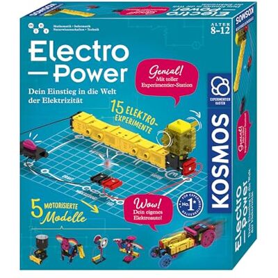 Kosmos 620707 Electro Power – instap in de wereld van elektriciteit, Amazon Exclusief, technische experimenteerbox voor kinderen vanaf 8 jaar, elektronische set met 5 gemotoriseerde modellen Kosmos 620707 Electro Power – instap in de wereld van elektriciteit, Amazon Exclusief, technische experimenteerbox voor kinderen vanaf 8 jaar, elektronische set met 5 gemotoriseerde modellen