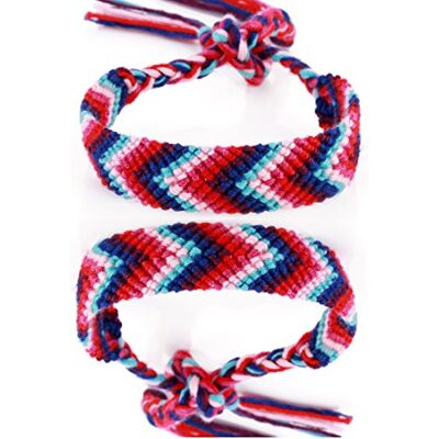 DonDon 2 Bracelets Unisexe colorés amitié Plusieurs Couleurs Disponibles DonDon 2 Bracelets Unisexe colorés amitié Plusieurs Couleurs Disponibles