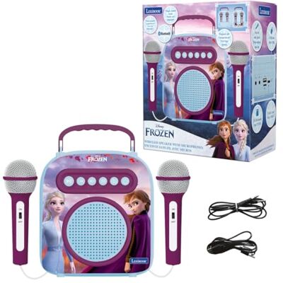 Lexibook Frozen 2, Anna & Elsa, Mijn geheime draagbare luidspreke met microfoon, karaokefunctie, TF kaartsleuf, Aux-ingang, blauw, BTC050FZ_50 Lexibook Frozen 2, Anna & Elsa, Mijn geheime draagbare luidspreke met microfoon, karaokefunctie, TF kaartsleuf, Aux-ingang, blauw, BTC050FZ_50