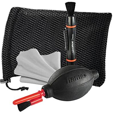 Hama 4-in-1 inch Optic Dry camera-reinigingsset (droogreinigingsset met lenspen-pen + microvezeldoek + peer, voor fotolens, filter, APN, reflexcamera, verrekijker, scherm) Hama 4-in-1 inch Optic Dry camera-reinigingsset (droogreinigingsset met lenspen-pen + microvezeldoek + peer, voor fotolens, filter, APN, reflexcamera, verrekijker, scherm)