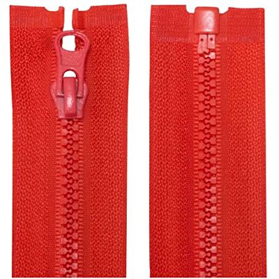 AERZETIX C63872 set van 2 ritssluitingen nr. 3 met 50 cm deelbare geïnjecteerde kunststof tanden metalen schuifregelaar rood ritssluiting voor kleding, naaien, jassen, fournituren AERZETIX C63872 set van 2 ritssluitingen nr. 3 met 50 cm deelbare geïnjecteerde kunststof tanden metalen schuifregelaar rood ritssluiting voor kleding, naaien, jassen, fournituren