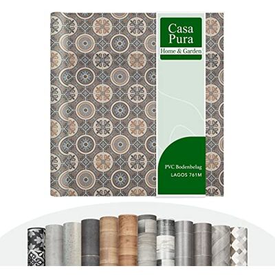 casa pura Vinylvloerbedekking per meter, vele designs, hout-, tegel-, steenlook, pvc, vloerbedekking, design voor keuken, badkamer, woonkamer, Lagos 761M, 100 x 150 cm casa pura Vinylvloerbedekking per meter, vele designs, hout-, tegel-, steenlook, pvc, vloerbedekking, design voor keuken, badkamer, woonkamer, Lagos 761M, 100 x 150 cm