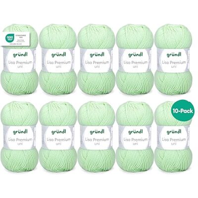 Gründl 760-06 Lisa Premium wol, polyacryl, licht neon groen, 32 x 27 x 6 cm Gründl 760-06 Lisa Premium wol, polyacryl, licht neon groen, 32 x 27 x 6 cm