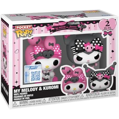 Funko Pocket Pop! Hello Kitty (Kuromi + 20th) K/Mystery Mini K/Mystery Mini Set van 2 sleutelhangers Mini verzamelfiguur cadeau-idee anime-fans Funko Pocket Pop! Hello Kitty (Kuromi + 20th) K/Mystery Mini K/Mystery Mini Set van 2 sleutelhangers Mini verzamelfiguur cadeau-idee anime-fans
