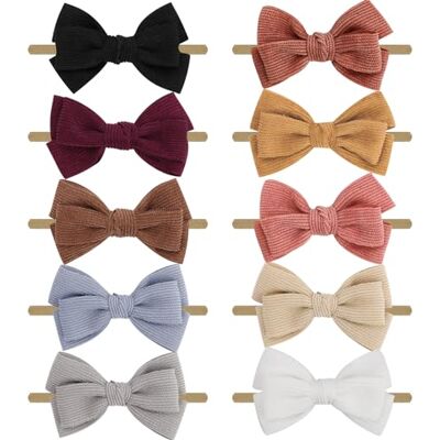 DRESHOW 10 stuks haarlintjes voor baby‘s, voor meisjes, haaraccessoires, kinderen, tulband, haarband Eén maat DRESHOW 10 stuks haarlintjes voor baby‘s, voor meisjes, haaraccessoires, kinderen, tulband, haarband Eén maat