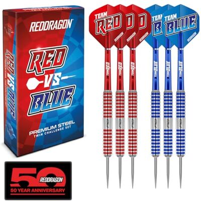 Dragon Team Red V Team Blue 20 g professionele dartset met vleugels en schachten (schachten) Dragon Team Red V Team Blue 20 g professionele dartset met vleugels en schachten (schachten)
