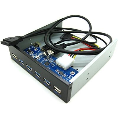 KALEA-INFORMATIQUE Voorpaneel met 4 USB 3.0 en 2 USB 2.0-poorten voor CDROM 5.25-sleuf. USB3 Superspeed 5G KALEA-INFORMATIQUE Voorpaneel met 4 USB 3.0 en 2 USB 2.0-poorten voor CDROM 5.25-sleuf. USB3 Superspeed 5G