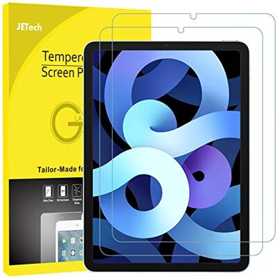 JETech Gehard glas voor iPad Air 5/4 (2022/2020), 2 stuks HD-transparant, krasbestendige displaybescherming JETech Gehard glas voor iPad Air 5/4 (2022/2020), 2 stuks HD-transparant, krasbestendige displaybescherming
