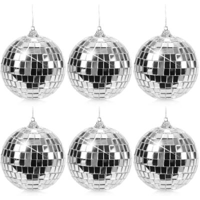 com-four ® 6x Disco bal spiegel bal om op te hangen disco bal voor feest feest bal voor oudejaarsavond, verjaardag, themafeest Ø 8 cm (Ø 8cm) com-four ® 6x Disco bal spiegel bal om op te hangen disco bal voor feest feest bal voor oudejaarsavond, verjaardag, themafeest Ø 8 cm (Ø 8cm)