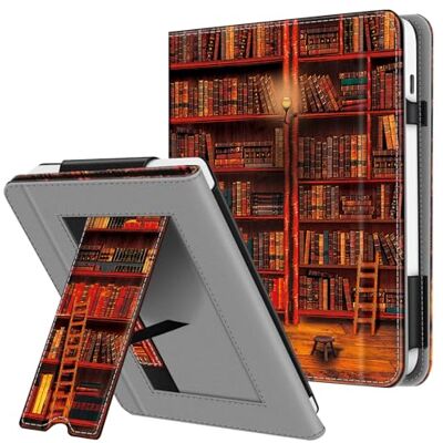 FINTIE Hoes Compatibel met 7 inch Kobo Libra Colour 2024 / Kobo Libra 2 2021 (Model: N428 / N418), Leeshoes met Kickstand en Kaartsleuf en Boekenkast Polsband FINTIE Hoes Compatibel met 7 inch Kobo Libra Colour 2024 / Kobo Libra 2 2021 (Model: N428 / N418), Leeshoes met Kickstand en Kaartsleuf en Boekenkast Polsband