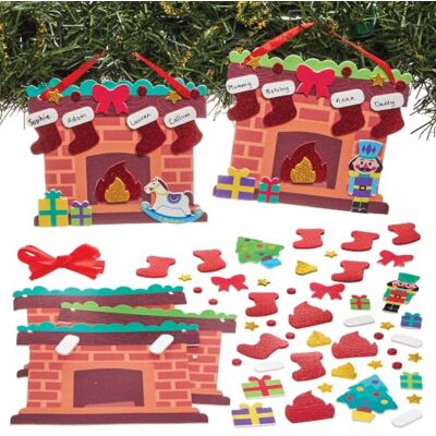 Baker Ross FN328 Kerstkousdecoratieset voor open haard pak van 5, kerstambachten voor kinderen, kerstdecoraties Baker Ross FN328 Kerstkousdecoratieset voor open haard pak van 5, kerstambachten voor kinderen, kerstdecoraties