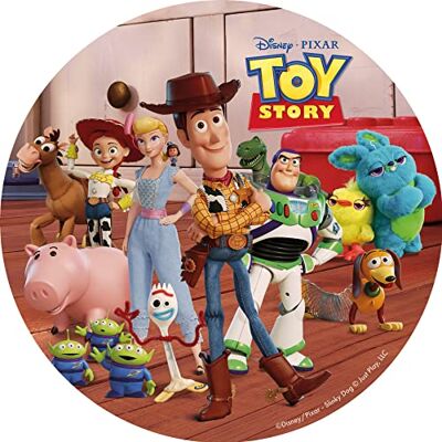 dekora , Toy Story Eetbare Zymschijf, Verjaardagstaartdecoratie, 20 cm dekora , Toy Story Eetbare Zymschijf, Verjaardagstaartdecoratie, 20 cm