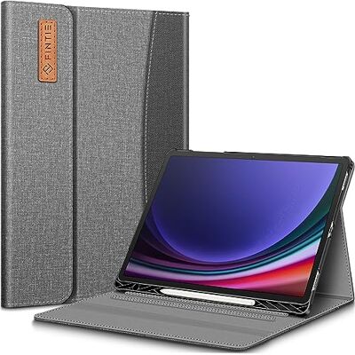 FINTIE Beschermhoes voor Samsung Galaxy Tab S9 Plus 12,4 inch model 2023 (SM-X810/X816/X818) met geïntegreerde S-penhouder, meerdere hoeken portemonneehoesje met automatisch slaap/wake-vak, grijs FINTIE Beschermhoes voor Samsung Galaxy Tab S9 Plus 12,4 inch model 2023 (SM-X810/X816/X818) met geïntegreerde S-penhouder, meerdere hoeken portemonneehoesje met automatisch slaap/wake-vak, grijs