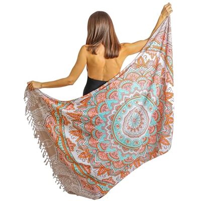ART Blauwe strandjurk voor dames, boho, chic, cover-up, sarong, wandtapijt Eén maat ART Blauwe strandjurk voor dames, boho, chic, cover-up, sarong, wandtapijt Eén maat