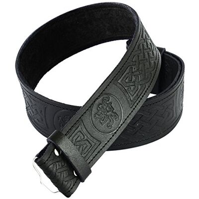 Hamilton Highland Kiltriem van leer met Keltisch reliëfpatroon en verstelbare taille Medium Hamilton Highland Kiltriem van leer met Keltisch reliëfpatroon en verstelbare taille Medium