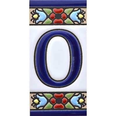 ART Schriftnummers en letters. Handgeschilderde keramische tegels met droge touwtechniek (cuerda seca). Namen, aanwijzingen en bewegwijzering. MINI FLORES tekening 7,3 cm x 3,5 cm. (BRIEF "O") ART Schriftnummers en letters. Handgeschilderde keramische tegels met droge touwtechniek (cuerda seca). Namen, aanwijzingen en bewegwijzering. MINI FLORES tekening 7,3 cm x 3,5 cm. (BRIEF "O")
