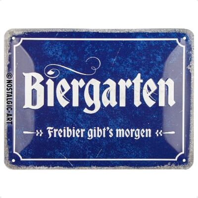 ART Metalen bord in retrostijl, 15 x 20 cm, biertuin, cadeau-idee voor bierfans, metaal, vintage design ART Metalen bord in retrostijl, 15 x 20 cm, biertuin, cadeau-idee voor bierfans, metaal, vintage design