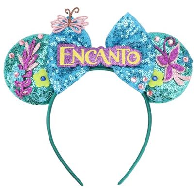 DRESHOW 2 diadeems met muizenoren, pailletten, feestdecoratie, verkleedkostuum voor meisjes en vrouwen Eén maat DRESHOW 2 diadeems met muizenoren, pailletten, feestdecoratie, verkleedkostuum voor meisjes en vrouwen Eén maat