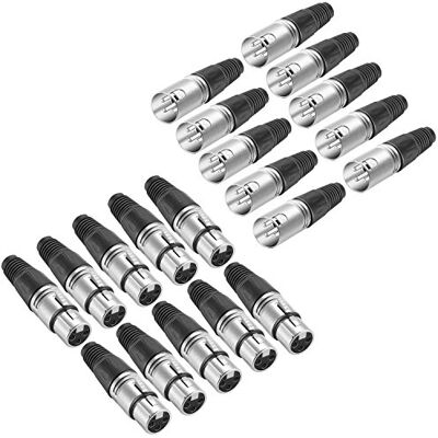 NEEWER 20 stuks XLR-connectoren, 3-polig, lastype, 10 mannelijk en 10 vrouwelijk, zinklegering voor hoge geleiding en ultralaag geluid (metalen uiteinde) NEEWER 20 stuks XLR-connectoren, 3-polig, lastype, 10 mannelijk en 10 vrouwelijk, zinklegering voor hoge geleiding en ultralaag geluid (metalen uiteinde)