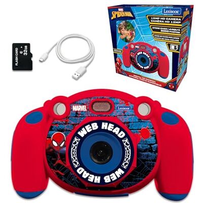 Lexibook , Spider-Man, 4-in-1 kindercamera, foto- en videofunctie, games, 32 Foto, video, audio en games, 32 GB SD-kaart Lexibook , Spider-Man, 4-in-1 kindercamera, foto- en videofunctie, games, 32 Foto, video, audio en games, 32 GB SD-kaart