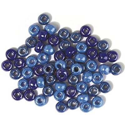 Rayher 1441700 glaswiel ondoorzichtig, blauw, turquoise, Ø 6 mm, doos 55 g Rayher 1441700 glaswiel ondoorzichtig, blauw, turquoise, Ø 6 mm, doos 55 g