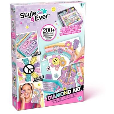 Canal Toys Diamant'Art navulset met 200+ accessoires en 1000+ strass-steentjes, compatibel met Diamond Art led-hoes, inclusief potlood, bakje, posters en opbergpotten Canal Toys Diamant'Art navulset met 200+ accessoires en 1000+ strass-steentjes, compatibel met Diamond Art led-hoes, inclusief potlood, bakje, posters en opbergpotten