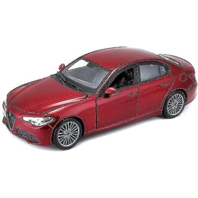 Bburago Alfa Romeo Giulia realistisch model in schaal 1:24, officiële licentie Alfa Romeo, aanbevolen leeftijd 3 jaar Bburago Alfa Romeo Giulia realistisch model in schaal 1:24, officiële licentie Alfa Romeo, aanbevolen leeftijd 3 jaar
