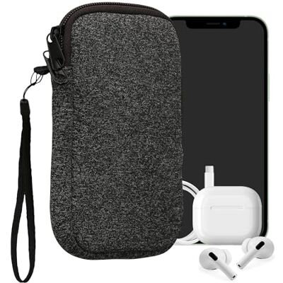 kwmobile Universele smartphonehoes, 15,2 x 8,3 cm, voor M 5,5 inch neopreen, antraciet-wit kwmobile Universele smartphonehoes, 15,2 x 8,3 cm, voor M 5,5 inch neopreen, antraciet-wit