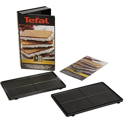 Tefal Snack Collection Set met 2 wafelplaten + receptenboek XA800512, zwart Tefal Snack Collection Set met 2 wafelplaten + receptenboek XA800512, zwart