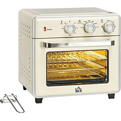 HOMCOM Mini-oven met convectie, 20 l, ovenschaal, 1400 W, wit HOMCOM Mini-oven met convectie, 20 l, ovenschaal, 1400 W, wit