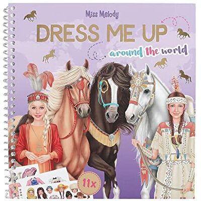 Depesche 12431 Miss Melody Dress Me Up Around The World stickerboek met 24 pagina's voor paardendecoratie en 11 stickervellen Depesche 12431 Miss Melody Dress Me Up Around The World stickerboek met 24 pagina's voor paardendecoratie en 11 stickervellen