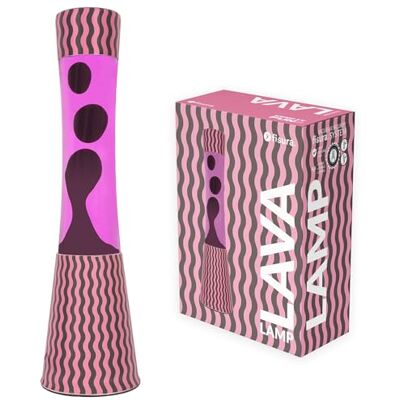 FISURA Lavalamp met golfeffect, lavalamp, bruine lava, roze vloeistof Decoratieve lavalamp, meerdere kleuren en designs, inclusief reservelamp, voor thuis of op kantoor FISURA Lavalamp met golfeffect, lavalamp, bruine lava, roze vloeistof Decoratieve lavalamp, meerdere kleuren en designs, inclusief reservelamp, voor thuis of op kantoor