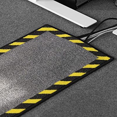 Floordirekt Kabelbescherming struikelbescherming met signaalrand veiligheidsmat voor kantoor en magazijn antislip latex achterkant kabelbeschermingsmat (40 x 220 cm) Floordirekt Kabelbescherming struikelbescherming met signaalrand veiligheidsmat voor kantoor en magazijn antislip latex achterkant kabelbeschermingsmat (40 x 220 cm)