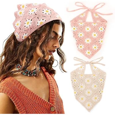 DRESHOW 2 stuks gehaakte hoofdband, vintage geknoopte hoofdband, aardbeienprint, gebreide hoofdband voor vrouwen en meisjes DRESHOW 2 stuks gehaakte hoofdband, vintage geknoopte hoofdband, aardbeienprint, gebreide hoofdband voor vrouwen en meisjes