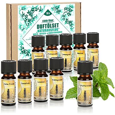 com-four ® 10x geuroliën in een set kamergeur natuurreis geurolie voor geurverspreiders, luchtverfrissers, waterverdampers, luchtbevochtigers (010 stuks natuurexcursie) huile parfumée pour diffuseurs d'arômes vaporisateurs d'eau humidificateurs d'air com-four ® 10x geuroliën in een set kamergeur natuurreis geurolie voor geurverspreiders, luchtverfrissers, waterverdampers, luchtbevochtigers (010 stuks natuurexcursie) huile parfumée pour diffuseurs d'arômes vaporisateurs d'eau humidificateurs d'air