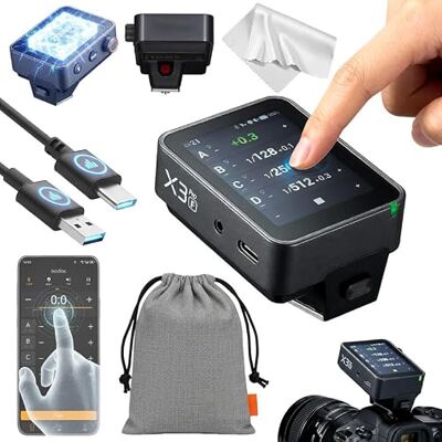 GODOX X3 PRO F X3PRO Draadloze TTL Flash Trigger voor Fujifilm, Kleuren-touchscreen, Systeem X 2,4 GHz, Bluetooth & Bediening via app, Shutterbediening, Snel opladen GODOX X3 PRO F X3PRO Draadloze TTL Flash Trigger voor Fujifilm, Kleuren-touchscreen, Systeem X 2,4 GHz, Bluetooth & Bediening via app, Shutterbediening, Snel opladen