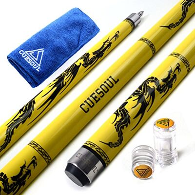 CUESOUL SOOCOO & DS Biljartkeu, punt 11,5 mm/12,5 mm/12,75 mm Canadees esdoorn, luxe parelwitte afwerking, elegante motieven, racket pin, afdichtingsbescherming, complete set, cadeau CUESOUL SOOCOO & DS Biljartkeu, punt 11,5 mm/12,5 mm/12,75 mm Canadees esdoorn, luxe parelwitte afwerking, elegante motieven, racket pin, afdichtingsbescherming, complete set, cadeau