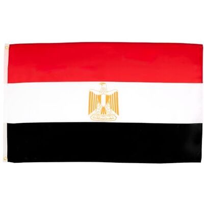 AZ FLAG Egyptische vlag, 150 x 90 cm, Egyptische vlag, polyester, licht, 2 Voor gebruik binnenshuis Decoratieve vlag: Dubbele naden en versterkte randen met metalen ogen AZ FLAG Egyptische vlag, 150 x 90 cm, Egyptische vlag, polyester, licht, 2 Voor gebruik binnenshuis Decoratieve vlag: Dubbele naden en versterkte randen met metalen ogen